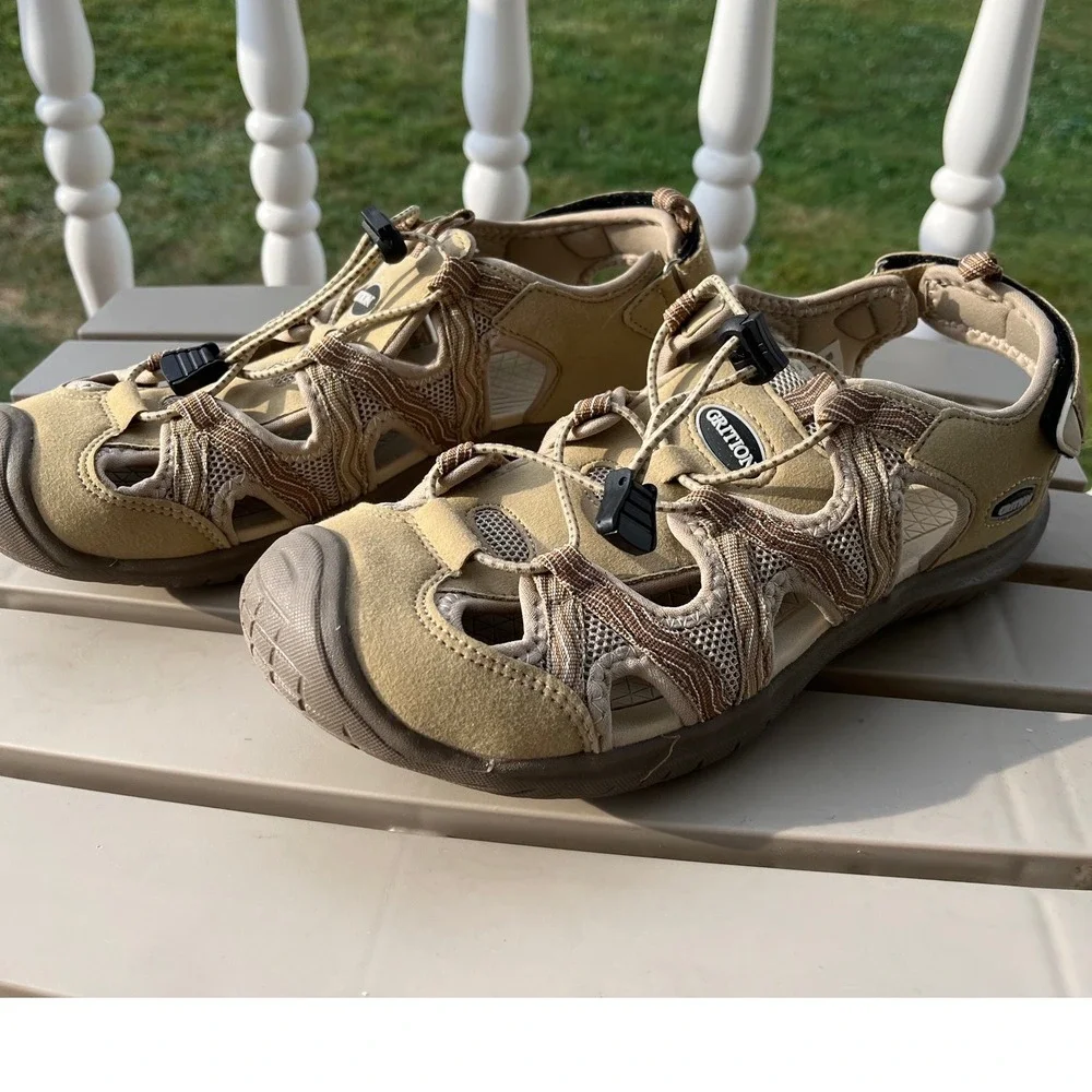 Grition Mens Beige Sport Sandals Hiking Water Shoes EUR‎ 40/US